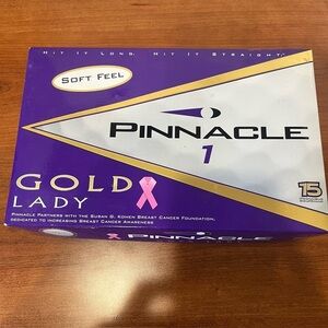 Pinnacle Gold Ladies Soft Feel Balls Breast Cancer Set of 5 boxes with 3 balls